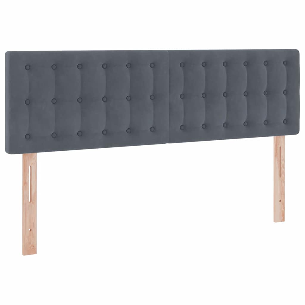 Letto con Contenitore Grigio scuro 140 x 200 cm Velluto | homemem39