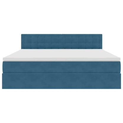 Letto con Contenitore Blu Scuro 180 x 200 cm Velluto