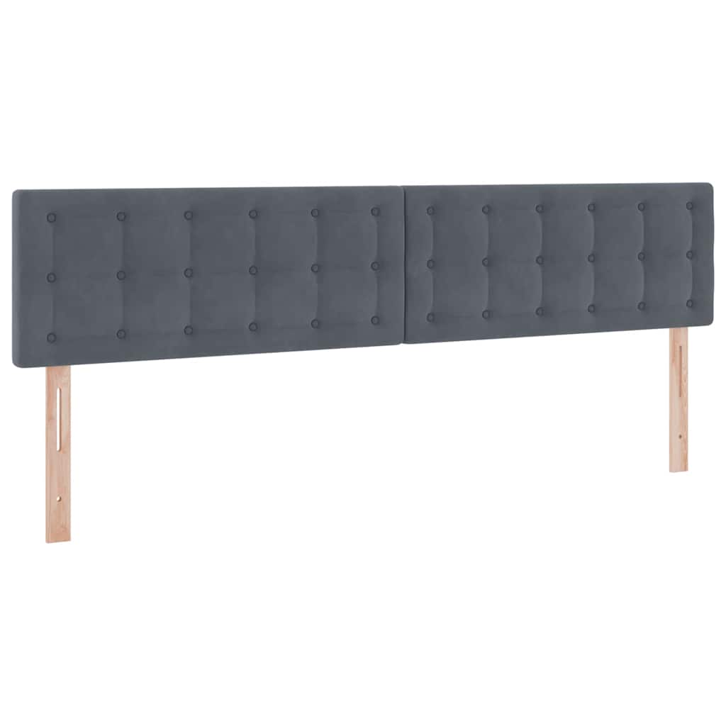 Letto con Contenitore Grigio scuro 200 x 200 cm Velluto | homemem39