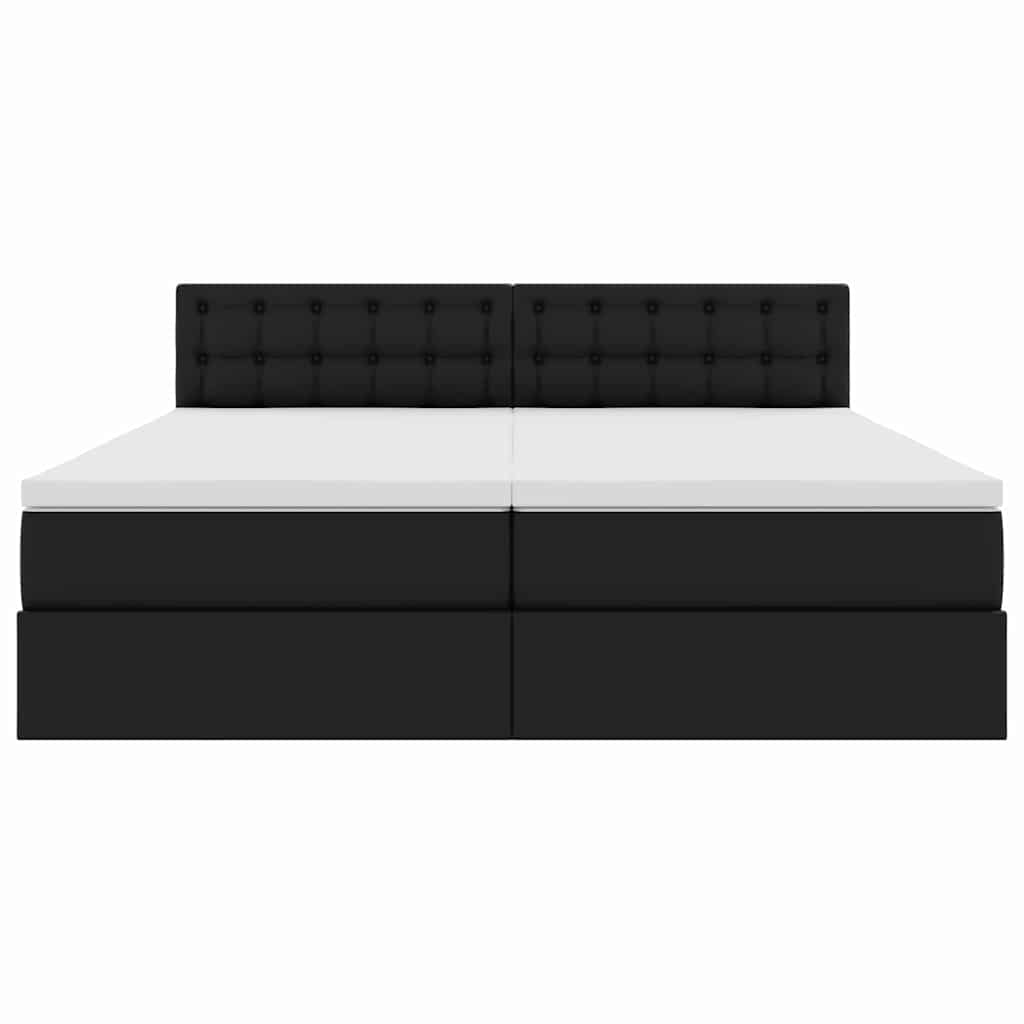 Letto con Contenitore Nero 180 x 200 cm Pelle Sintetica | homemem39