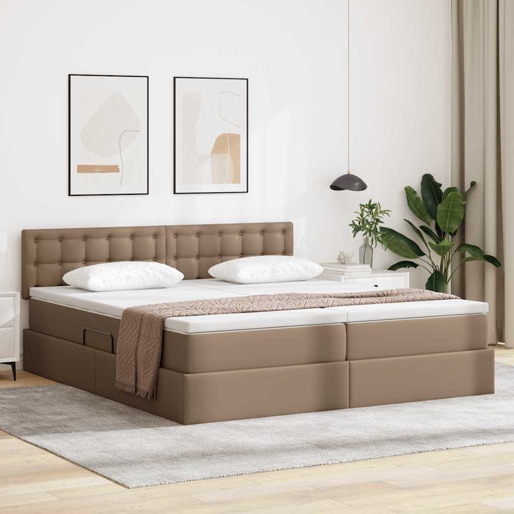Letto con Contenitore Cappuccino 180 x 200 cm Pelle Sintetica | homemem39