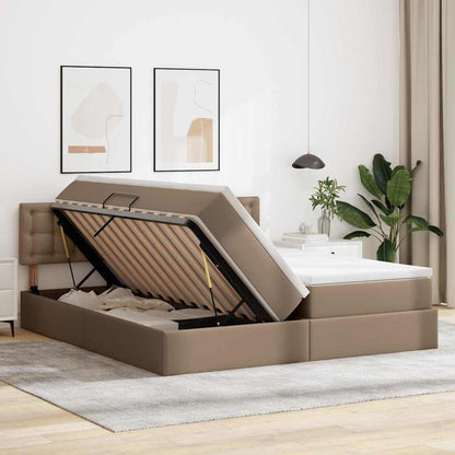 Letto con Contenitore Cappuccino 180 x 200 cm Pelle Sintetica | homemem39