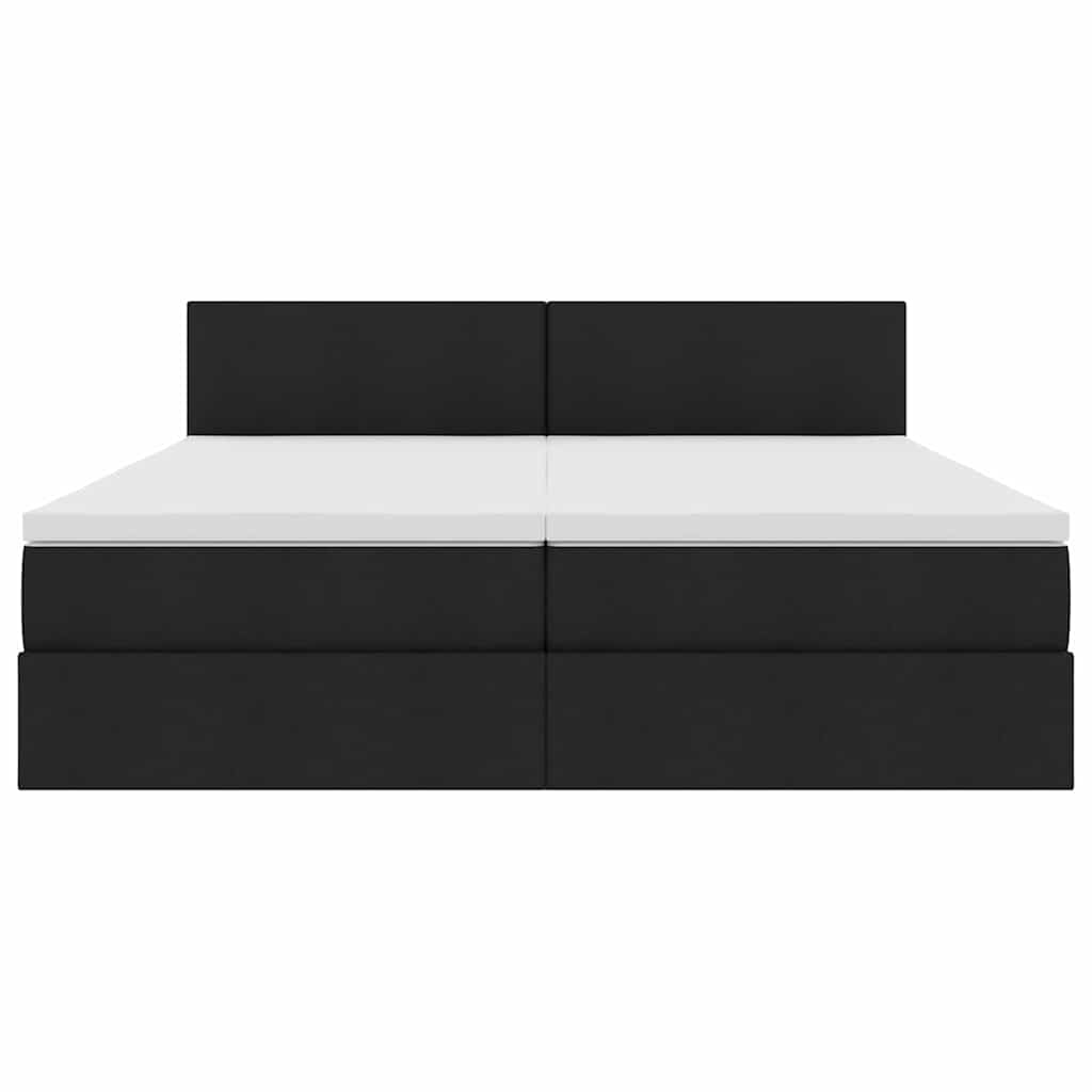 Letto con Contenitore Nero 180 x 200 cm Pelle Sintetica | homemem39