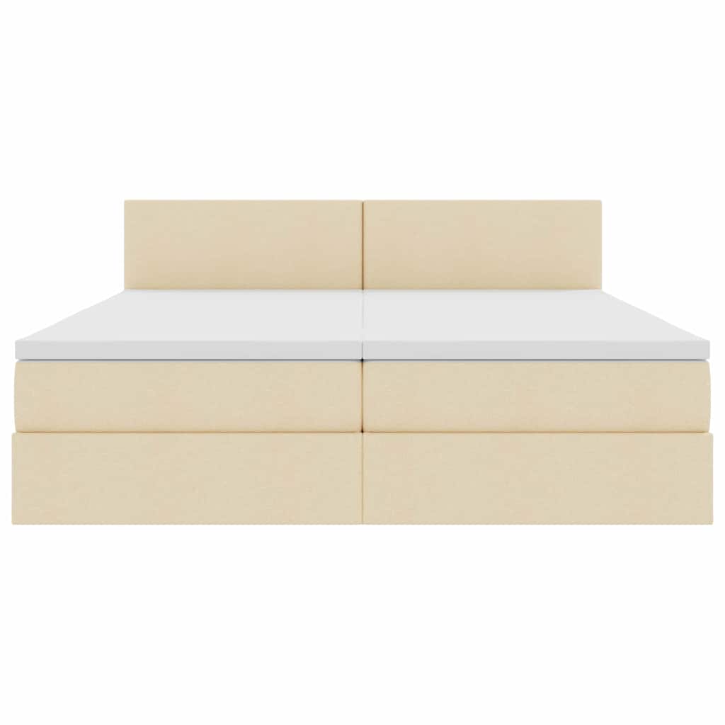 Letto con Contenitore Crema 180 x 200 cm Pelle Sintetica | homemem39