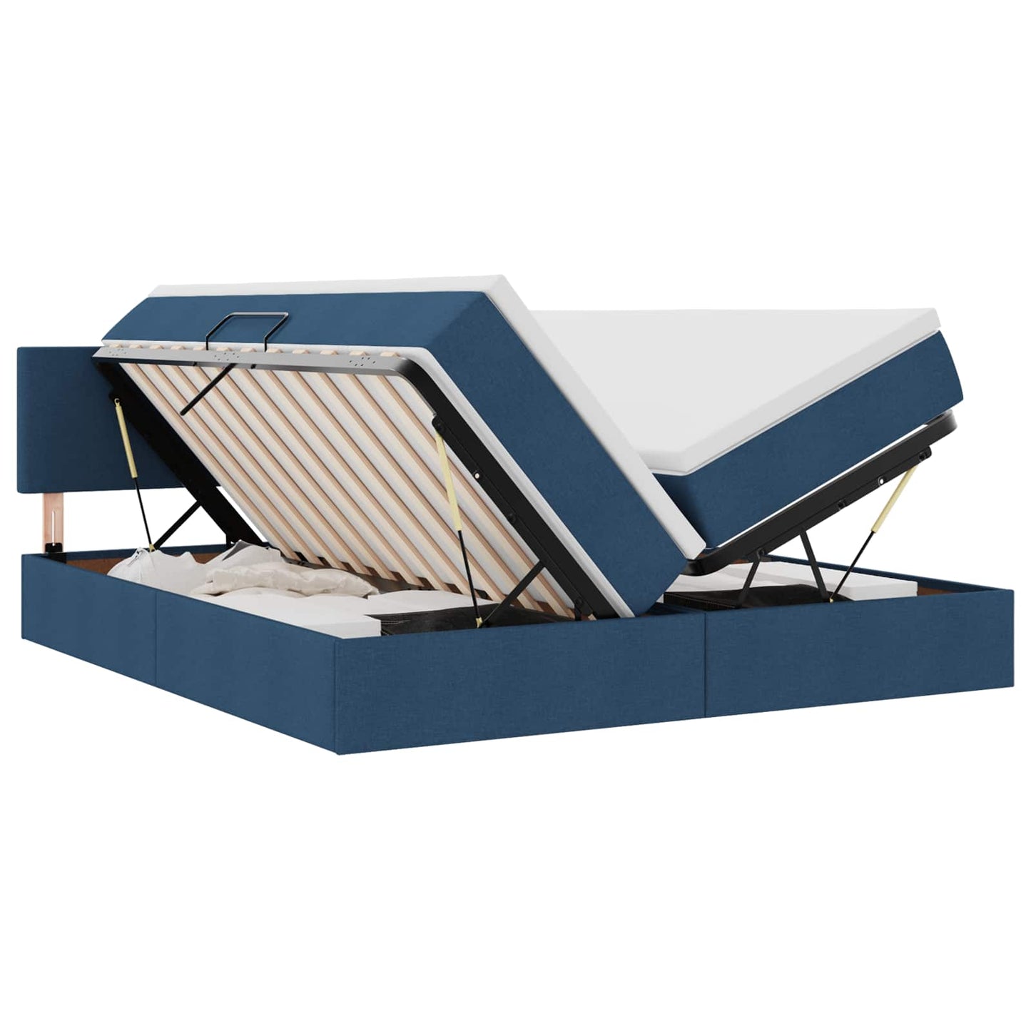 Letto con Contenitore Blu 100 x 200 cm Pelle Sintetica | homemem39