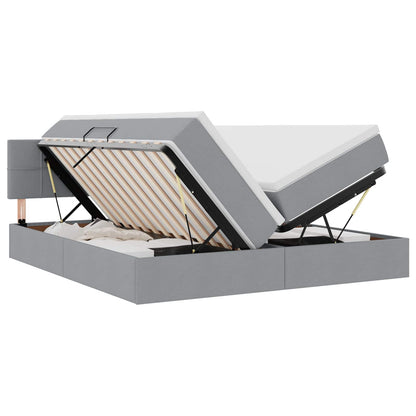 Letto con Contenitore con materasso Grigio chiaro 180 x 200 cm | homemem39