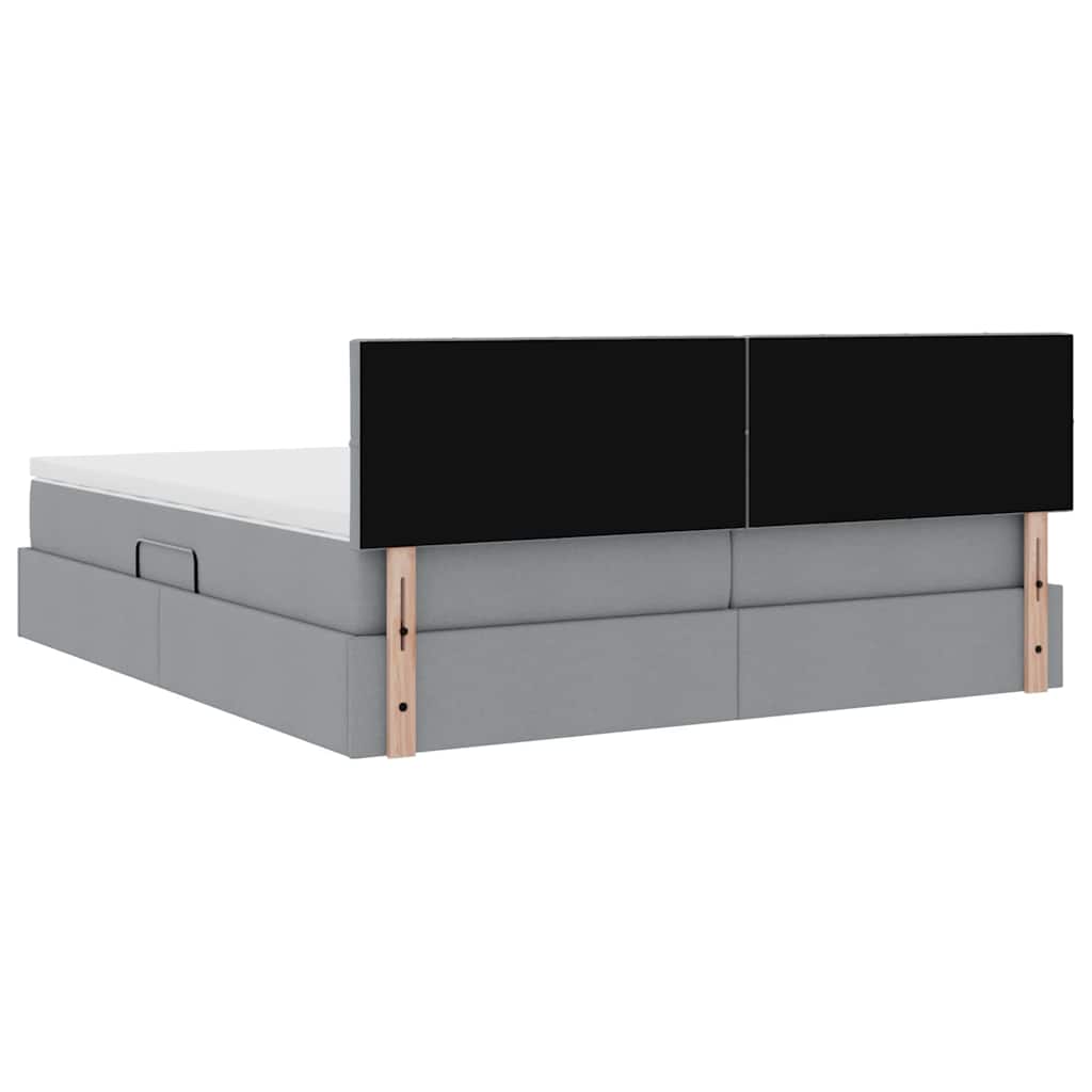 Letto con Contenitore con materasso Grigio chiaro 180 x 200 cm | homemem39