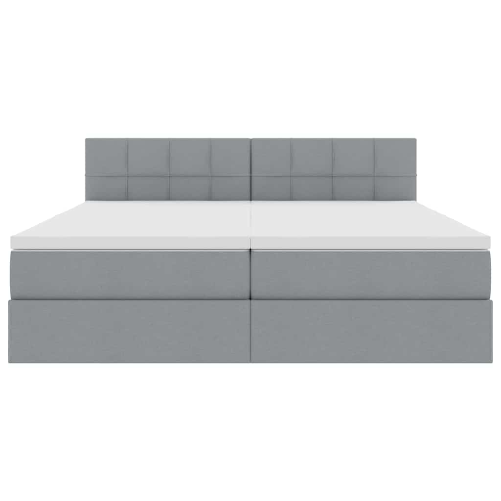 Letto con Contenitore con materasso Grigio chiaro 180 x 200 cm | homemem39