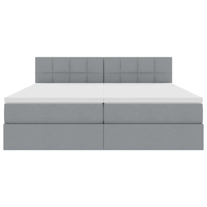Letto con Contenitore con materasso Grigio chiaro 180 x 200 cm | homemem39