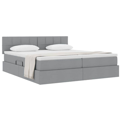 Letto con Contenitore con materasso Grigio chiaro 180 x 200 cm | homemem39