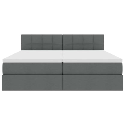 Letto con Contenitore Grigio scuro 180 x 200 cm Pelle Sintetica | homemem39