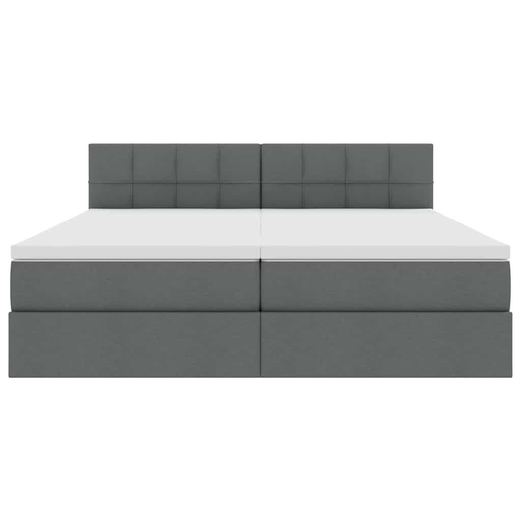 Letto con Contenitore Grigio scuro 180 x 200 cm Pelle Sintetica | homemem39