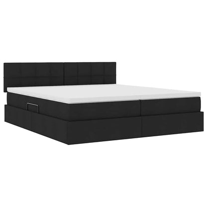 Letto con Contenitore Nero 180 x 200 cm Pelle Sintetica | homemem39