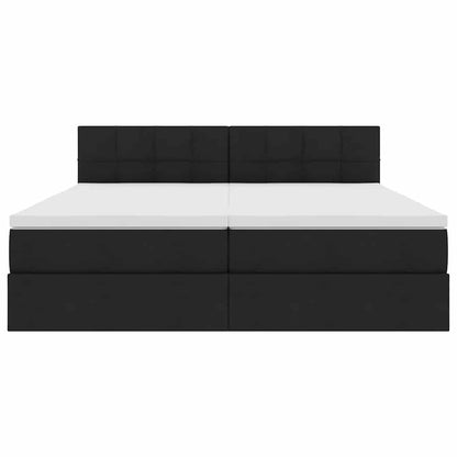 Letto con Contenitore Nero 180 x 200 cm Pelle Sintetica | homemem39