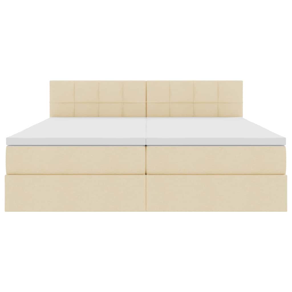 Letto con Contenitore Crema 180 x 200 cm Pelle Sintetica | homemem39