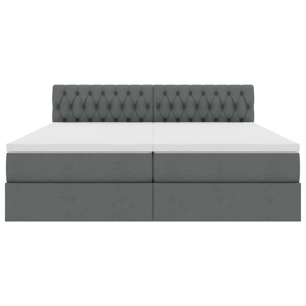 Letto con Contenitore Grigio scuro 180 x 200 cm Pelle Sintetica | homemem39
