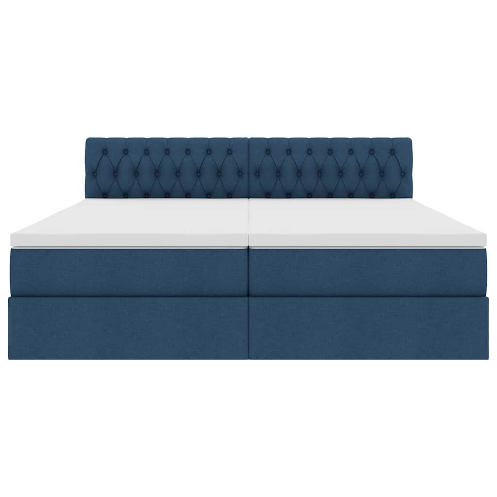 Letto con Contenitore Blu 200 x 200 cm Pelle Sintetica | homemem39