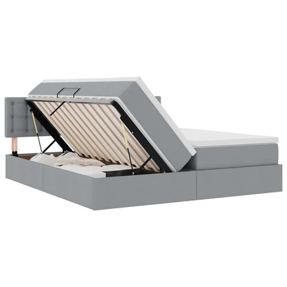Letto con Contenitore con materasso Grigio chiaro 180 x 200 cm | homemem39