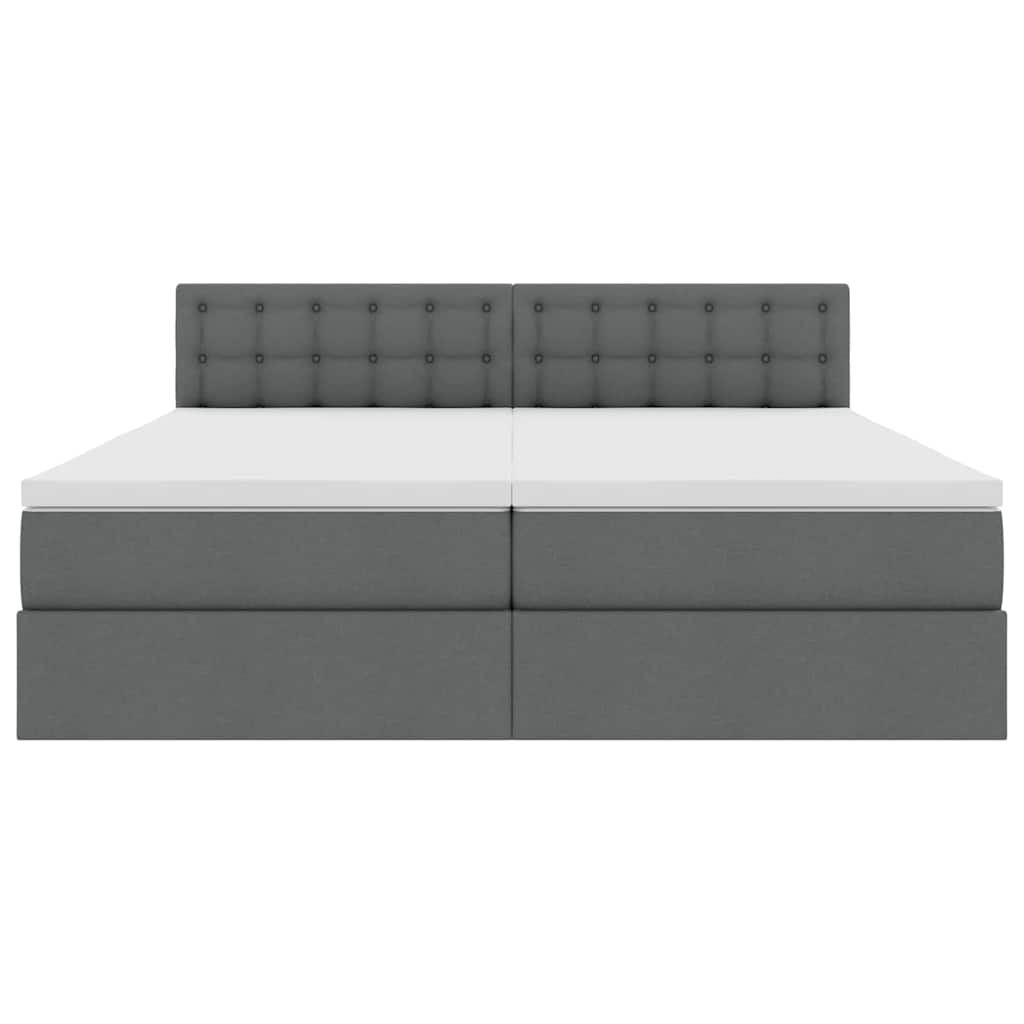 Letto con Contenitore Grigio scuro 180 x 200 cm Pelle Sintetica | homemem39