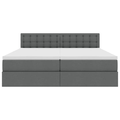 Letto con Contenitore Grigio scuro 180 x 200 cm Pelle Sintetica | homemem39