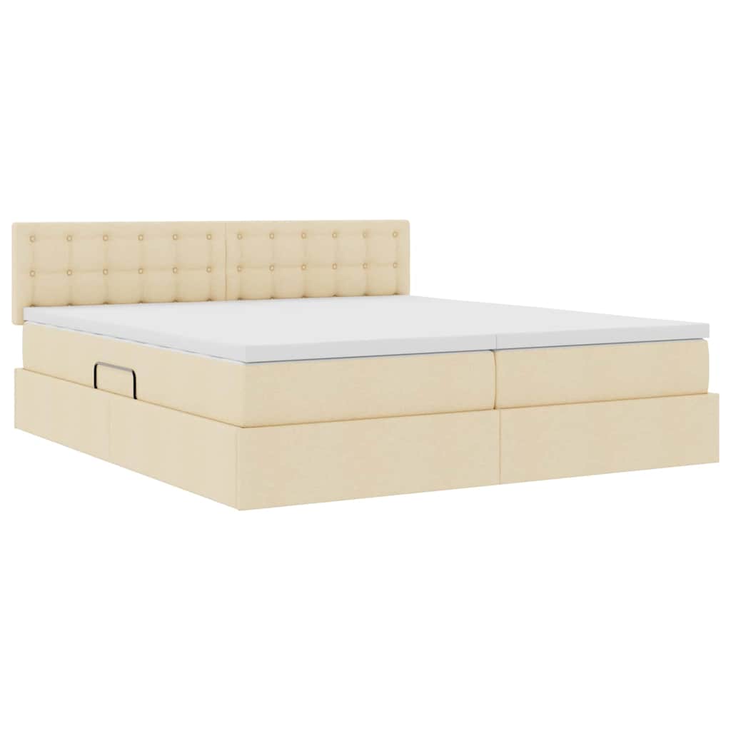 Letto con Contenitore Crema 180 x 200 cm Pelle Sintetica | homemem39