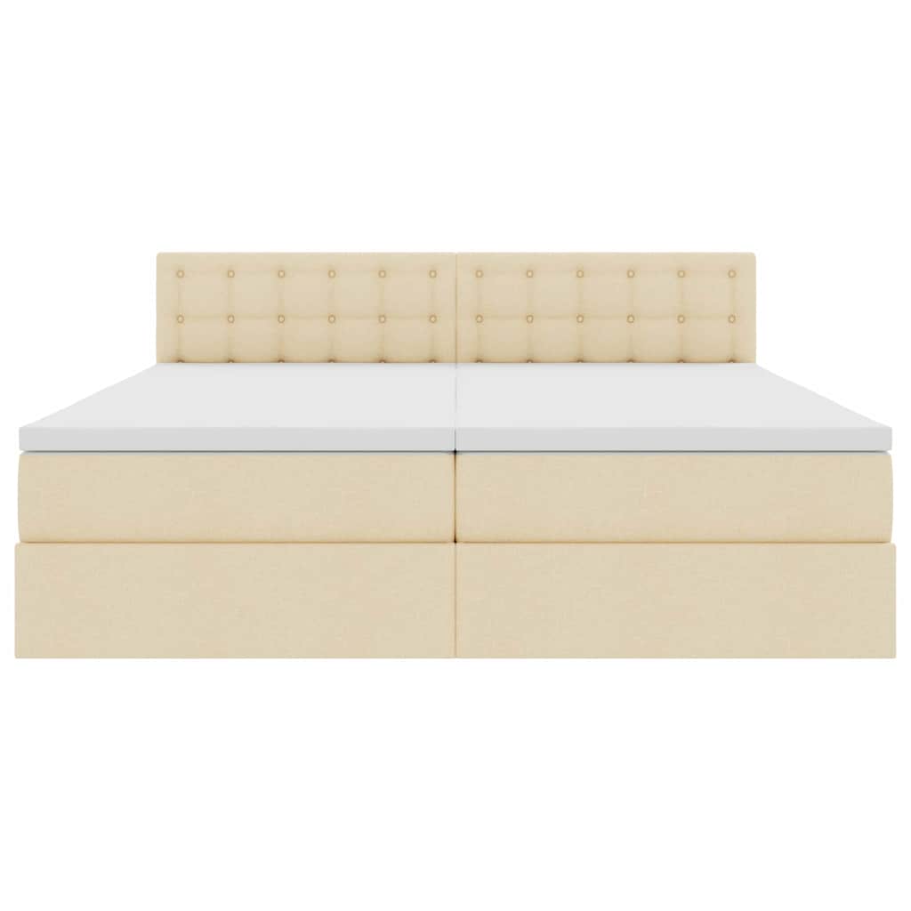Letto con Contenitore Crema 180 x 200 cm Pelle Sintetica | homemem39