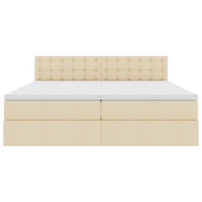 Letto con Contenitore Crema 180 x 200 cm Pelle Sintetica | homemem39