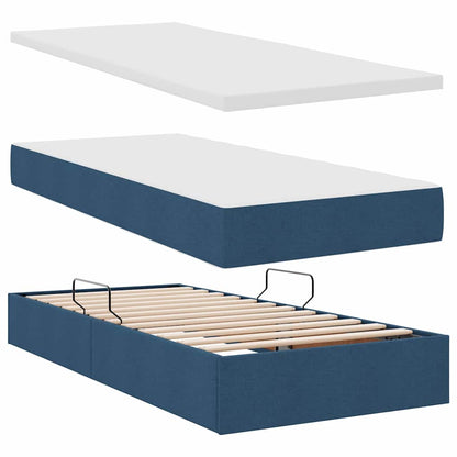Letto con Contenitore Blu 180 x 200 cm Pelle Sintetica | homemem39