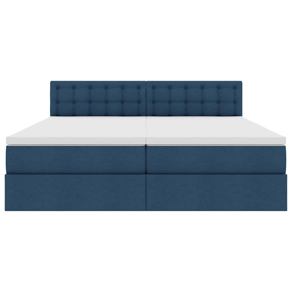 Letto con Contenitore Blu 200 x 200 cm Pelle Sintetica | homemem39