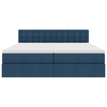 Letto con Contenitore Blu 200 x 200 cm Pelle Sintetica | homemem39