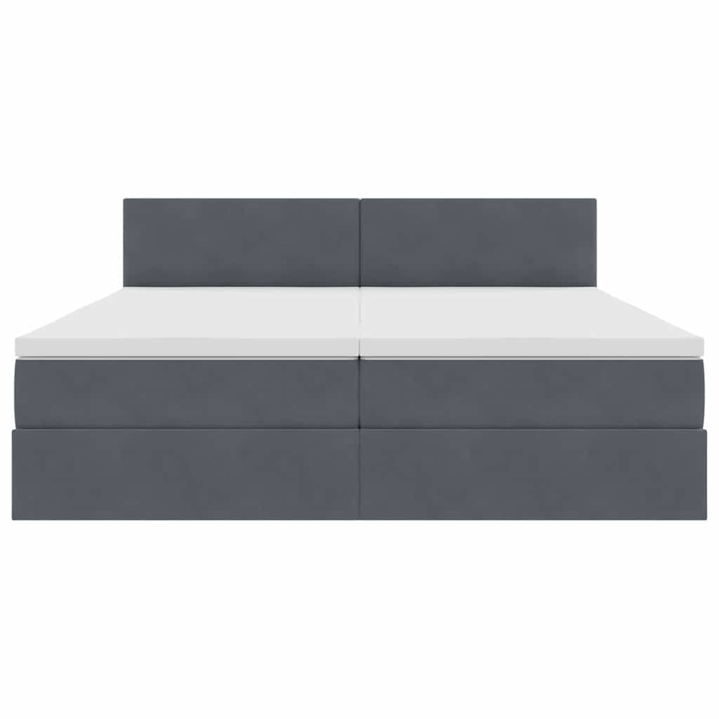 Letto con Contenitore con testiera Grigio scuro 90 x 200 cm | homemem39