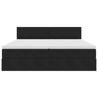 Letto con Contenitore con testiera Nero 90 x 200 cm | homemem39