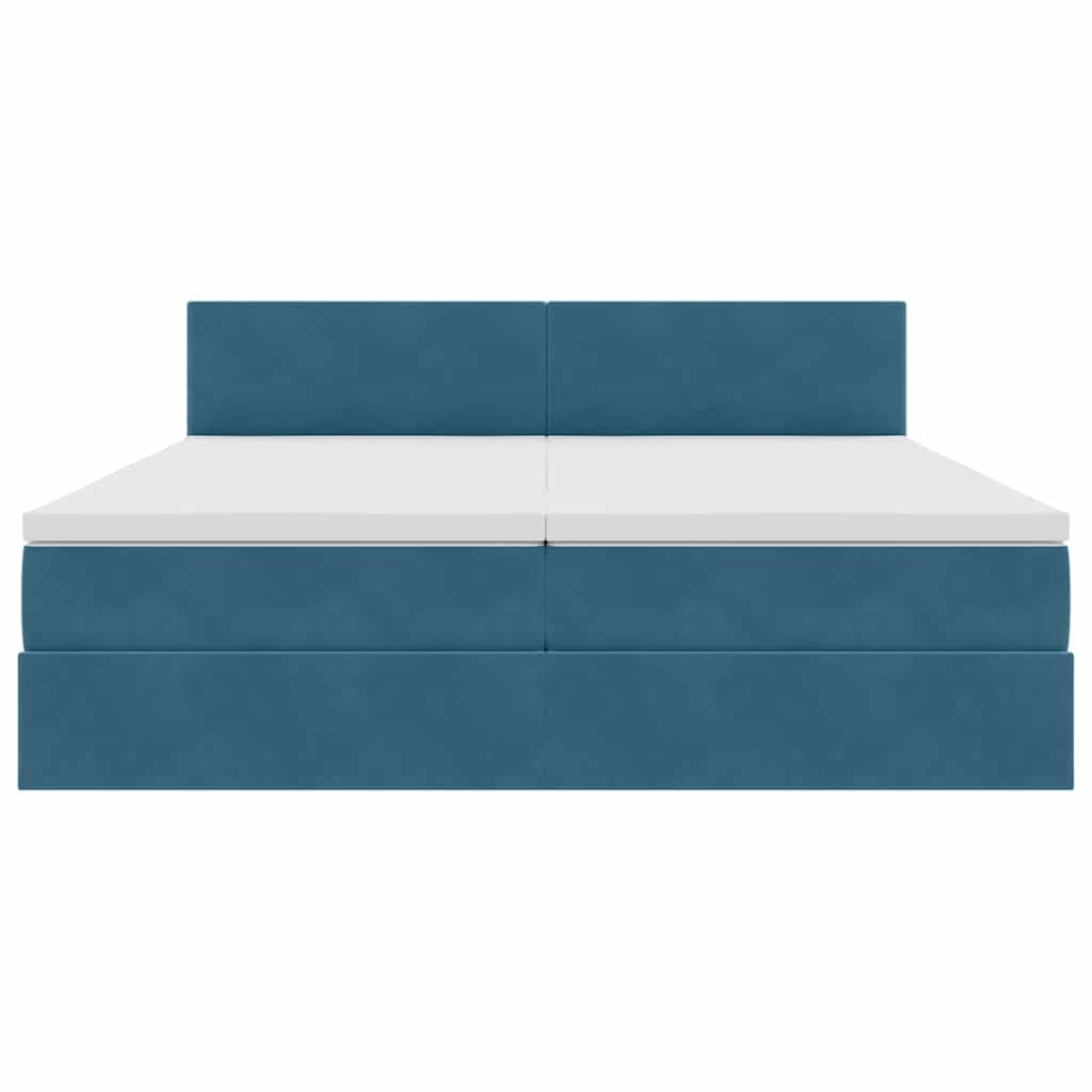 Letto con Contenitore con materasso Blu Scuro 90 x 200 cm | homemem39