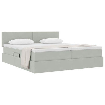 Letto con Contenitore con materasso Grigio chiaro 100 x 200 cm | homemem39
