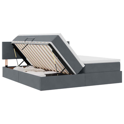 Letto con Contenitore con materasso Grigio scuro 100 x 200 cm | homemem39