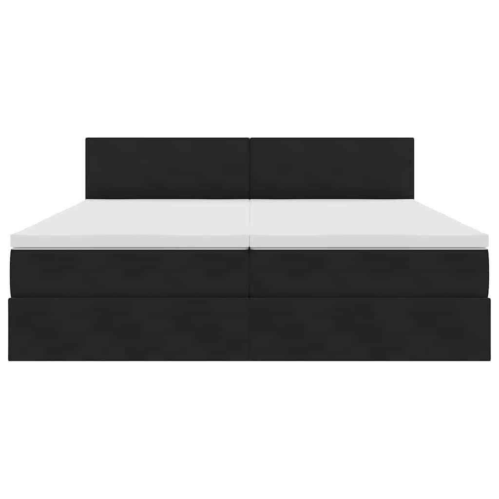Letto con Contenitore con materasso Nero 100 x 200 cm | homemem39
