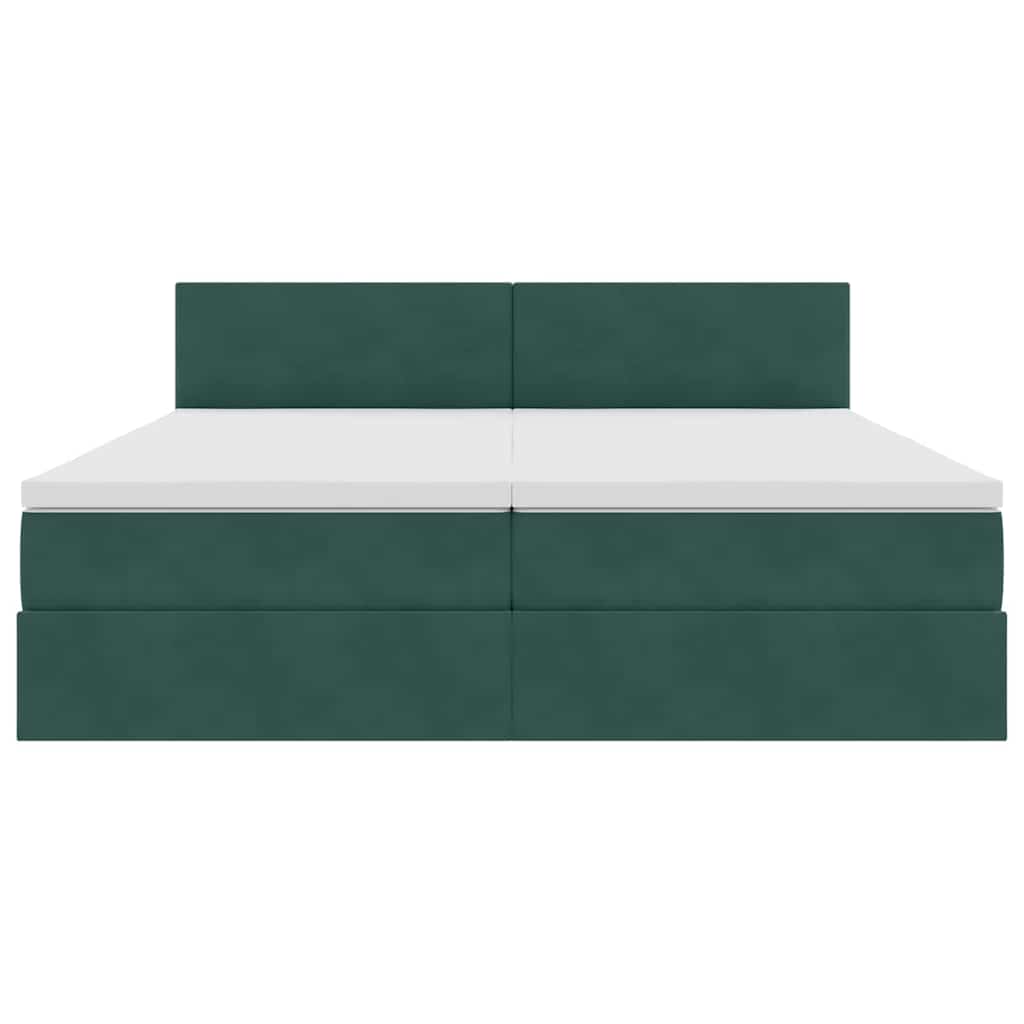 Letto con Contenitore con materasso Verde Scuro 100 x 200 cm | homemem39