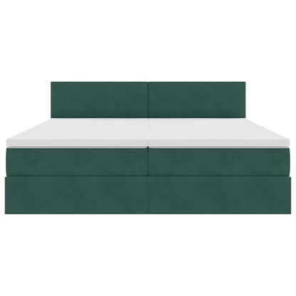 Letto con Contenitore con materasso Verde Scuro 100 x 200 cm | homemem39