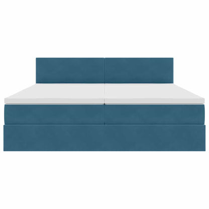Letto con Contenitore con materasso Blu Scuro 100 x 200 cm | homemem39