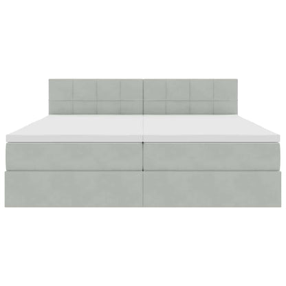 Letto con Contenitore con materasso Grigio chiaro 90 x 200 cm | homemem39