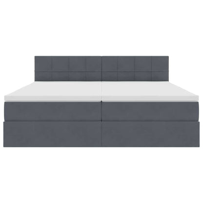 Letto con Contenitore con materasso Grigio scuro 90 x 200 cm | homemem39
