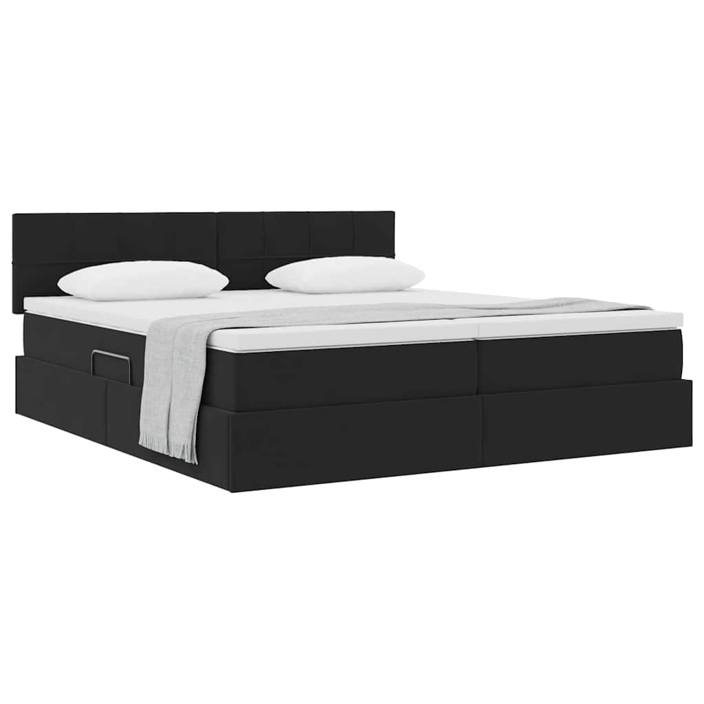 Letto con Contenitore con materasso Nero 90 x 200 cm | homemem39