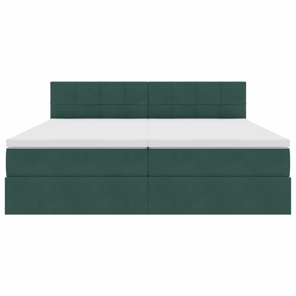 Letto con Contenitore con materasso Verde Scuro 90 x 200 cm | homemem39