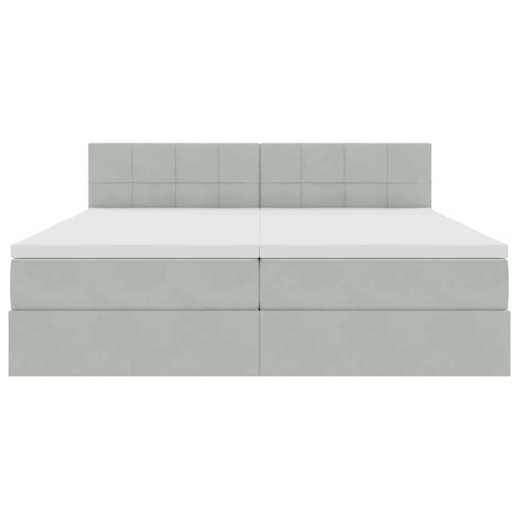 Letto con Contenitore con materasso Grigio chiaro 100 x 200 cm | homemem39