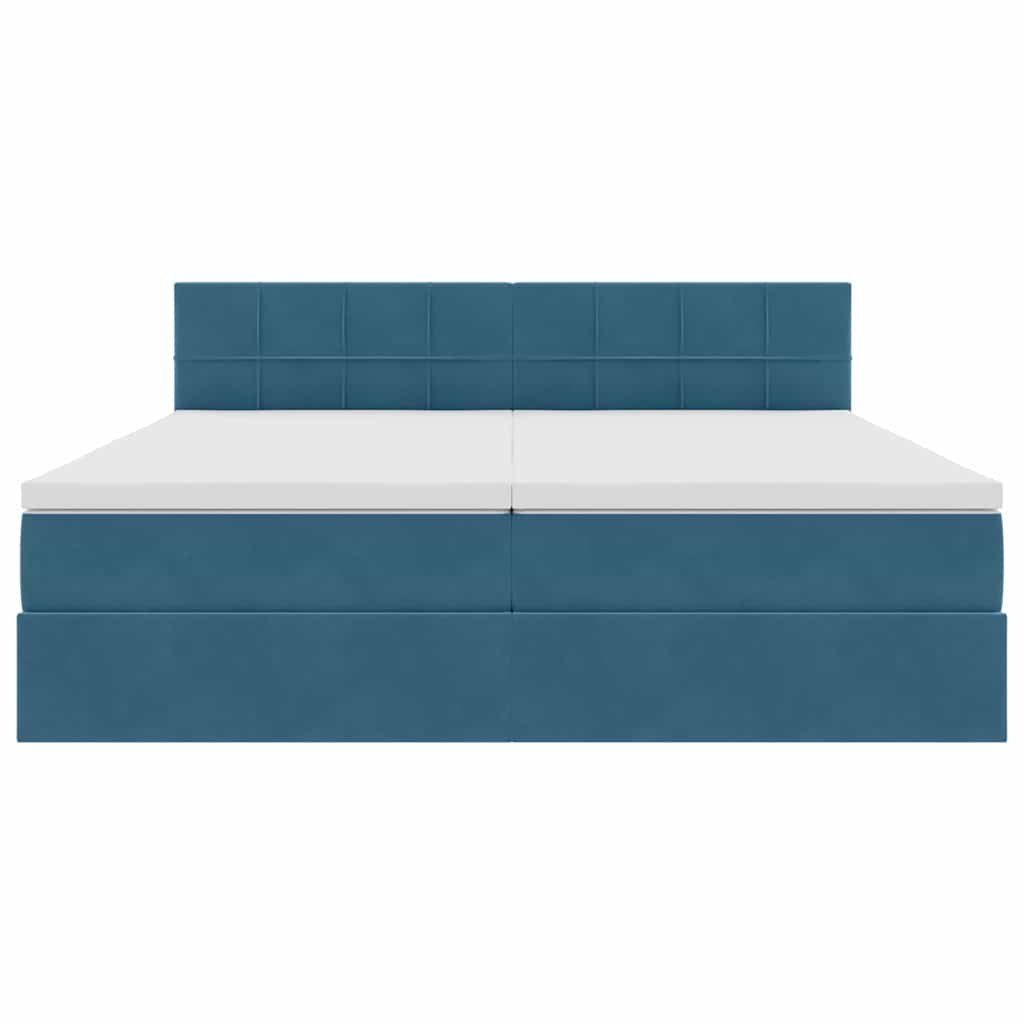 Letto con Contenitore con materasso Blu Scuro 100 x 200 cm | homemem39