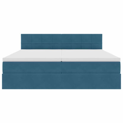 Letto con Contenitore con materasso Blu Scuro 100 x 200 cm | homemem39
