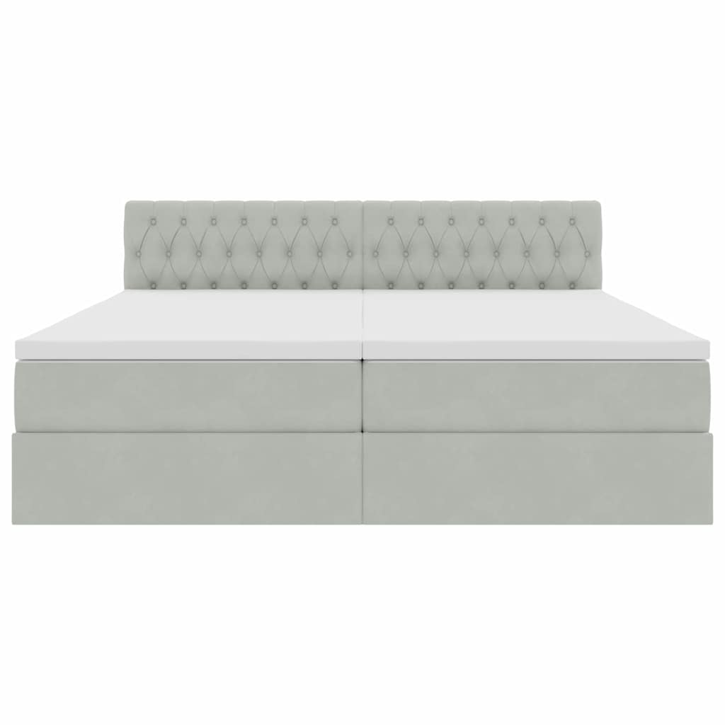 Letto con Contenitore con materasso Grigio chiaro 90 x 200 cm | homemem39
