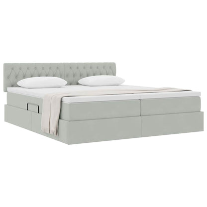 Letto con Contenitore con materasso Grigio chiaro 90 x 200 cm | homemem39