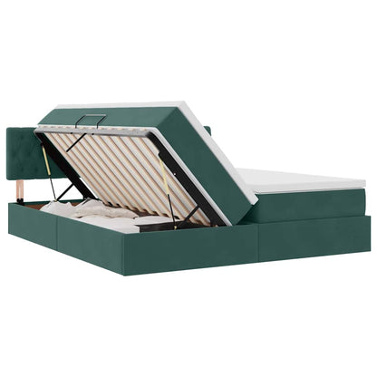 Letto con Contenitore con materasso Verde Scuro 90 x 200 cm | homemem39