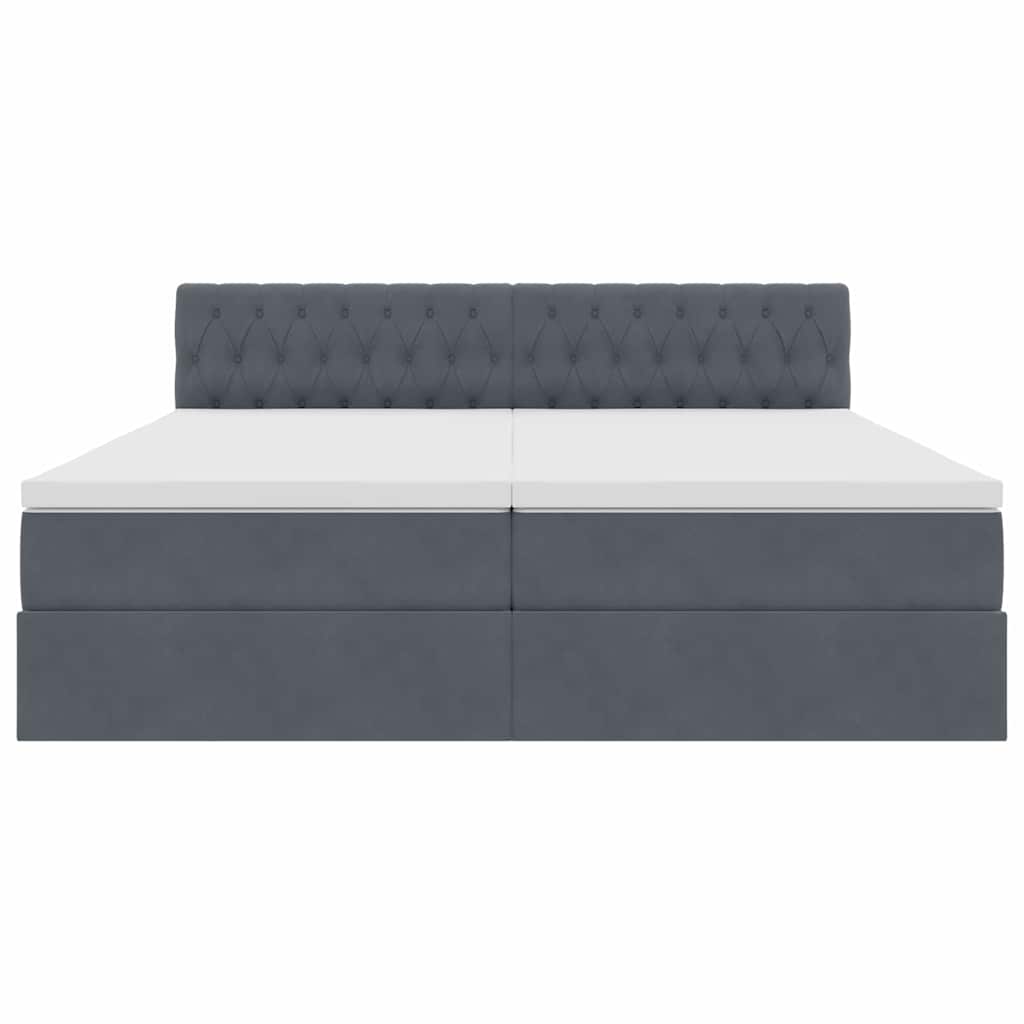 Letto con Contenitore con materasso Grigio scuro 100 x 200 cm | homemem39